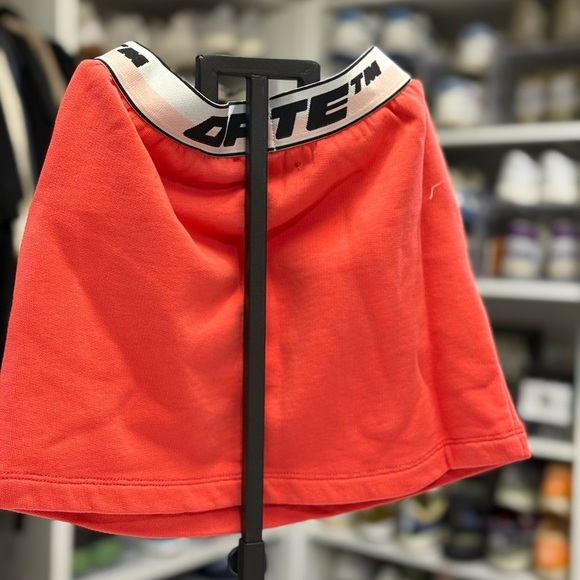 Off-White Vibrant Red/Orange Kids Skirt - Picture 2 of 4